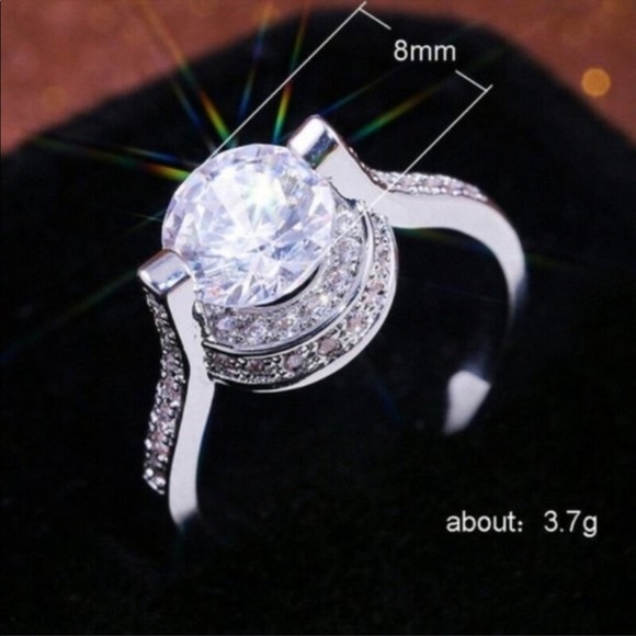 New Women’s 925 Silver Diamond Ring - Picture 4 of 4